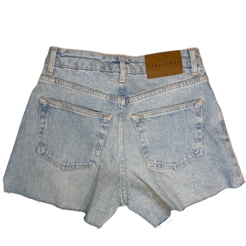 TopShop Steel Gray High Waisted Shorts Size 2 - Picture 5 of 6
